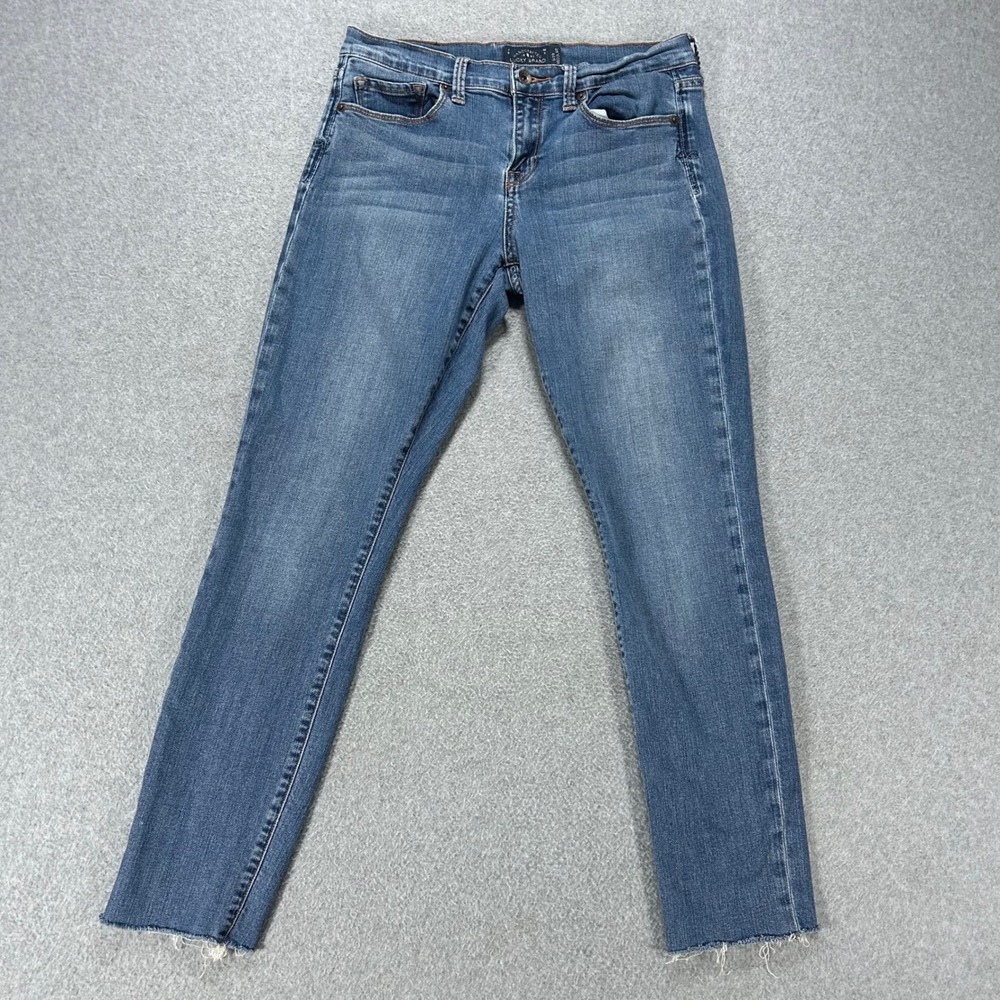 Lucky Brand Jeans Sofia Skinny Womens 30 Blue Denim Casual Raw Hem